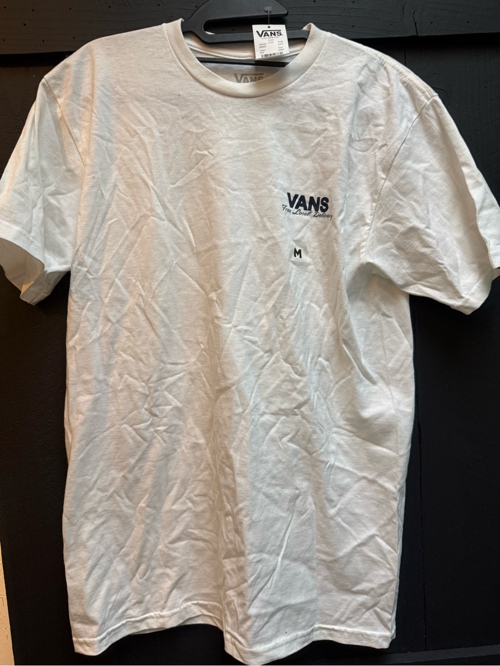 Vans White Short-Sleeve Chest Logo Tee
